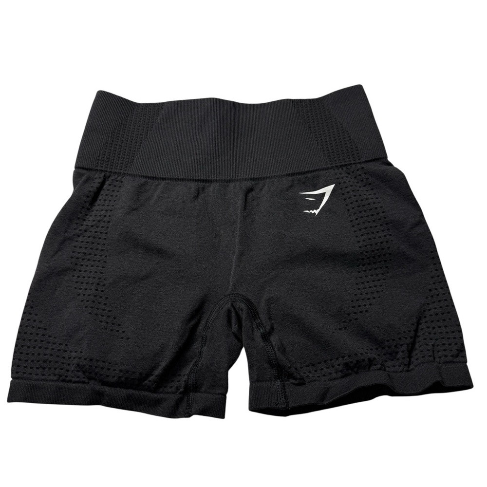 Gymshark Shorts Vital Marl Mesh Black Compression Fit Shorts SZ XS Gym Run Lift - Picture 2 of 8